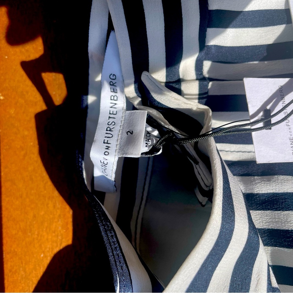 Diane Von Furstenberg silk striped shorts